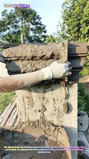 Column Finishing: The Art of Plastering 🧱🏗