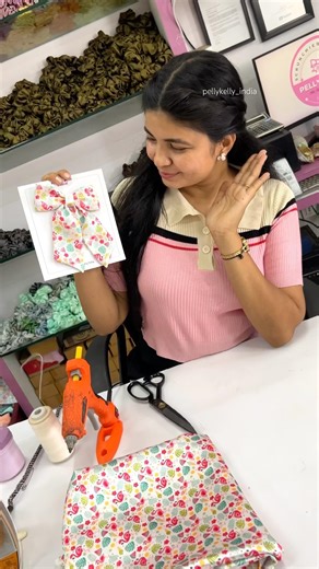 🎀 DIY Hair Bow with Pigtail Hairstyle 🎀How to Make bow at home #diy #hairaccessories #trending