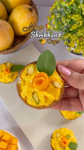 You’ve NEVER Tried Mango Fusion Like This Before 🥭 | Mango Shrikhand Cups #fusionrecipe #viral