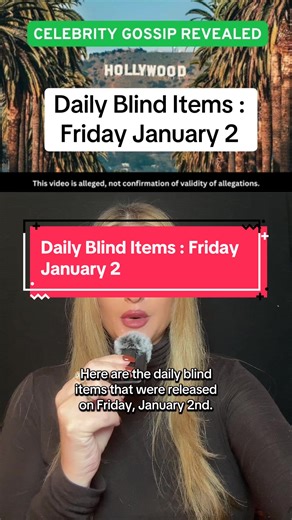 Blind Items Revealed: Celebrity Gossip January 2