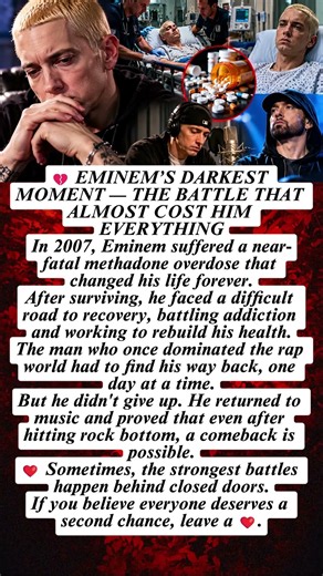 Eminem’s Darkest Moment 💔 The Overdose That Nearly Took His Life and His Incredible Comeback