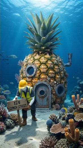 Building 3 Iconic SpongeBob Houses in Real Life (Ultimate Time-Lapse) #shorts