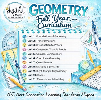 Geometry Full Year Curriculum (NYS Next Gen Aligned + Editable)