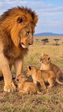 Lion Dad Protecting His Cubs and Lioness | Serengeti National Park | Travins World