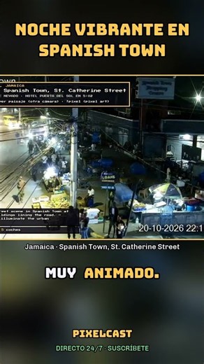 Spanish Town de noche: Ambiente vibrante · Spanish Town Night Vibes #Shorts