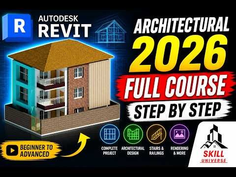 “Master Autodesk Revit 2026 in One Video 🔥 Full Architectural Project (Planning to Rendering)”