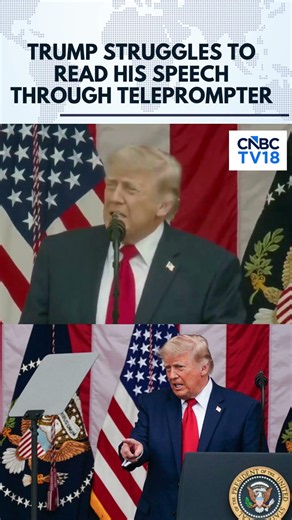 VIRAL MOMENT: Donald Trump Struggles While Reading Teleprompter Speech | N18G