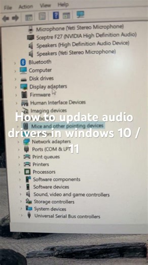 How to update audio drivers in windows 10 / 11