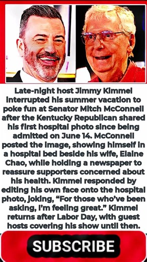 Jimmy Kimmel Roasts Mitch McConnell’s Hospital Photo in Viral Troll