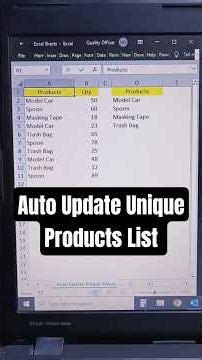 🛺 Auto Update Unique Products List | Advance Filter & Macro to Automate Your Task | Excel Automation
