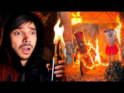 QUEMÉ LA CASA DE LOS BRAINROTS MALDITOS ??