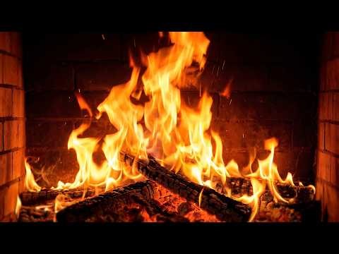 🔥 Fireplace 4K UHD! Fireplace with Crackling Fire Sounds. Fireplace Ambience