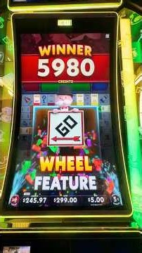 MONOPOLY BIG BOARD BUCKS GO ⬅️ WHEEL FEATURE $5 BET #monopoly #casino #highlimit #slot
