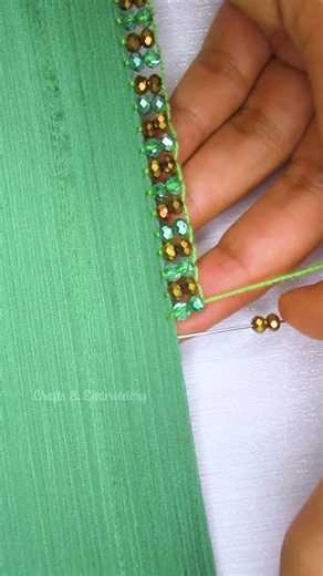 Clean & Elegant Border Lace Embroidery 💛 Part-2 #diy #sewing #tutorial