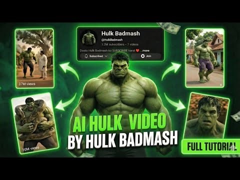How To Make Hulk AI Videos Full Tutorial By Hulk Badmash || Hulk AI Videos Kaise Banai |#hulkbadmash