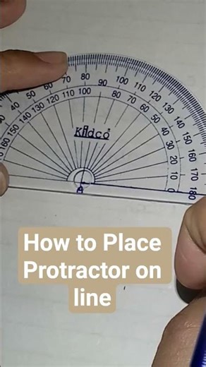 How to Place Protractor on line to make angle #shorts #angle #viral