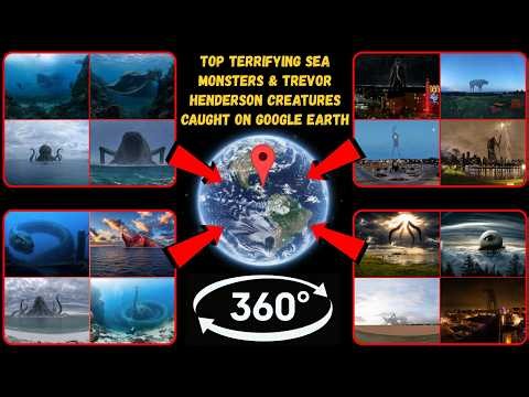 Video 360° - Top Terrifying Sea Monsters & Trevor Henderson Creatures Caught on Google Earth