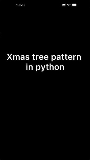 Xmas tree pattern in Python #python #codingforbeginners #coding #pythonforbeginners #learnpython