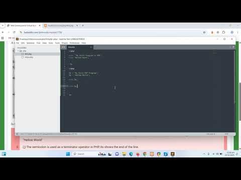 My First PHP Program | Write & Run Your First PHP Script (Beginner Tutorial)