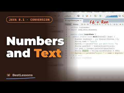 Java 8.1 - Numbers and Text: Integer.parseInt and String.valueOf