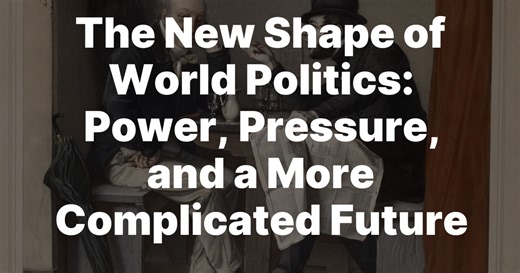 The New Shape of World Politics: Power, Pressure, and a More Complicated Future
