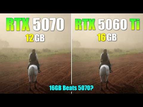 RTX 5060 Ti 16GB vs RTX 5070 12GB – Can 16GB Beat 5070? (16 Games Tested)