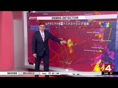 What Exact Track 4D Radar saw for a possible tornado touchdown in East Detroit