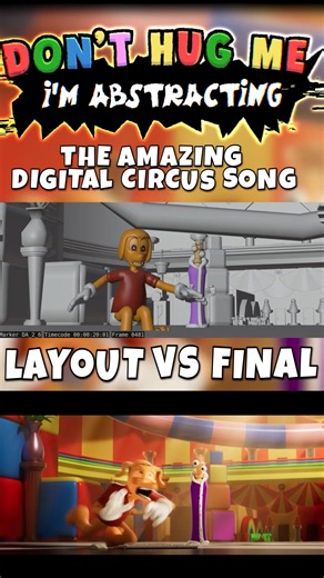Don't Hug Me I'm Abstracting (Amazing Digital Circus Song) Layout VS Final MEME Version Scratch 🥀