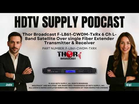 Thor Broadcast F-LB61-CWDM-TxRx 6 Ch L-Band Satellite Over single Fiber Extender Transmitter & Rx