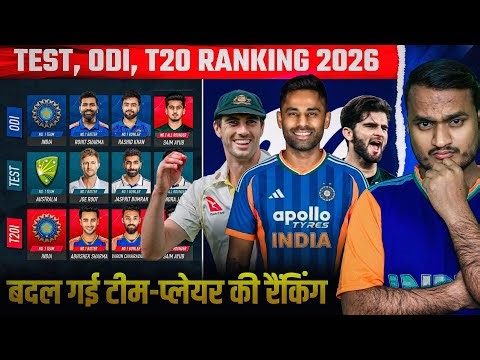 ICC Announces 2026 Test, ODI & T20 Rankings | Top 10 Teams, Batsmen, Bowlers & All-Rounders Ranking