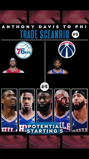 ANTHONY DAVIS TO THE PHILADELPHIA 76ERS FOR JOEL EMBIID TRADE SCENARIO 😱