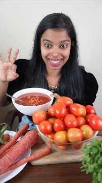 Tomato Soup Eating 🍅Chemical Free #shorts #funny #comedy #minkutinku #winter #healthy #food
