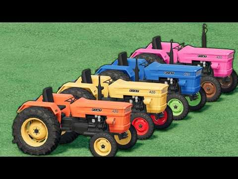 TRANSPORTING COWS & FARM ANIMALS WITH TRACTORS! Farming Simulator 22