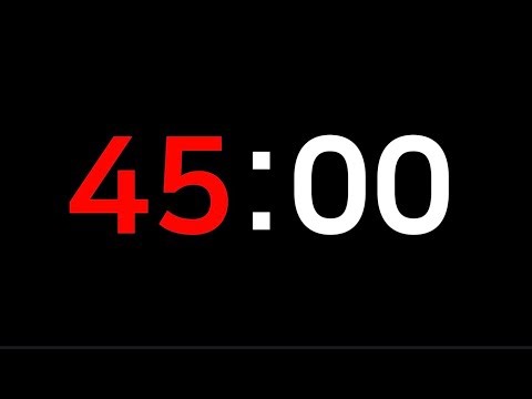 45-Minute Countdown Timer | 100% Progress Bar