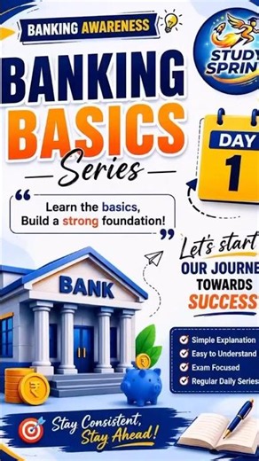 Banking Basics Day 1 | What is a Bank? 🏦 | Banking Awareness for Beginners