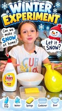 How to make SNOW at Home! ❄️😱 | Winter Experiment #Shorts