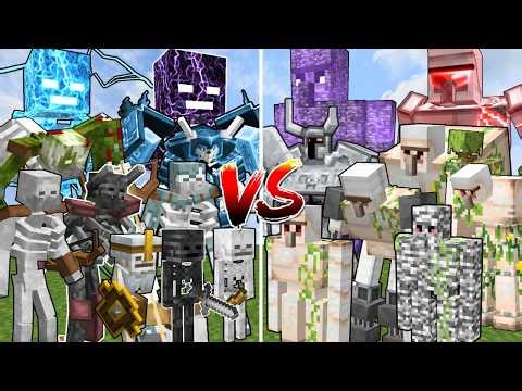 ALL SKELETONS vs ALL IRON GOLEMS | MUTANT AND TITANS - Minecraft Mob Battle