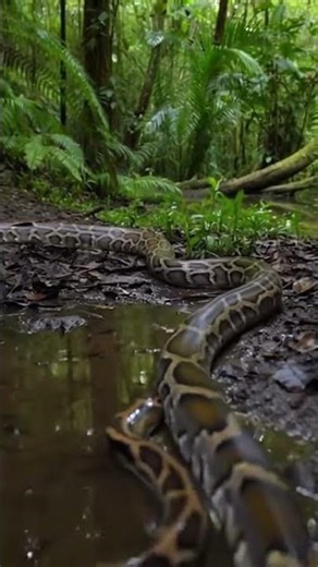 Unseen Encounters The Majestic Burmese Python in Wild Habitats 🐍