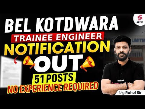 BEL Recruitment 2025 | BEL Trainee Engineer Recruitment 2025 Out | Complete Details by Rahul Sir