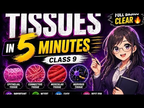 Tissues in 5 Minutes (Class 9) | Full Basics Clear 🔥