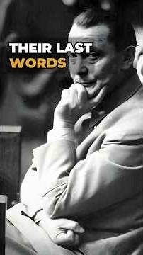 The Last Words of the Nazis Before They Were Hanged #history #shorts