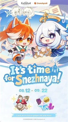 It's Snezhnaya Time! ⏰ #GenshinxCrunchyroll #NowSnezhnaya #GenshinImpact