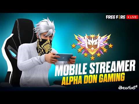 Grandmaster Live Rank Push - Free Fire Telugu - Alpha Don is Live - Telugu Gaming Live #fflive