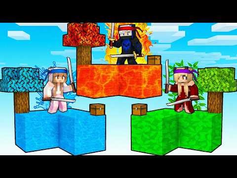 We Trapped On ELEMENTAL NINJA ISLANDS in Minecraft...