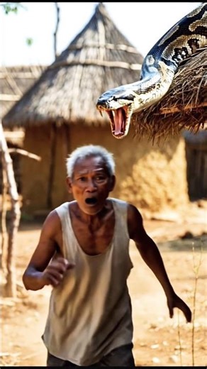 Giant Python Attacks Old Man 😯😢।।Usa viral short ।।#snakeattack