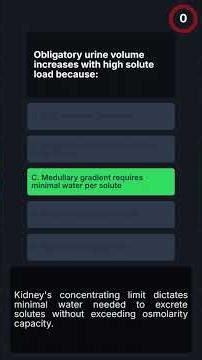 MRCP-1 Renal Physiology Challenge: Kidney Function & Urine Formation