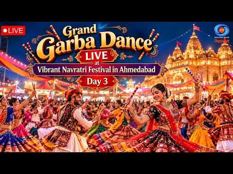 Live: Grand Garba Dance at Vibrant Navratri Festival 2026, Ahmedabad | Day 3