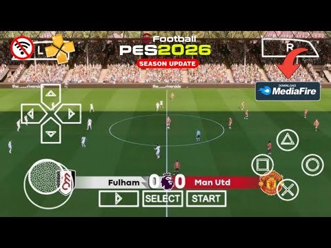 eFootball PES 2026 PPSSPP ISO Download | PES 2026 Season Update New Kits & Transfers 26 HD Graphics