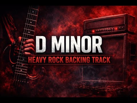 Heavy Rock Backing Track in D Minor | Dark, Driving Guitar Jam