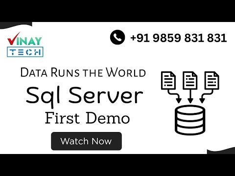 SQL Server First Demo | 19th Jan 2026 | Vinay Tech | +91 9859 831 831